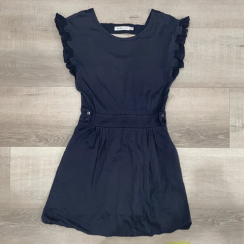See By Chloe Blue Sleeveless Sundress with Flutter Sleeves
